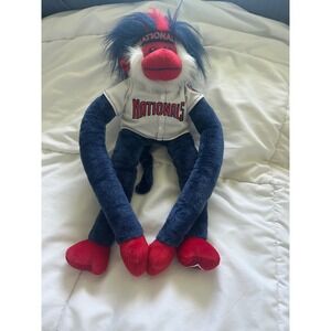Washington Nationals MLB Plush Monkey Long Arm Stuffed Animal Blue Red White